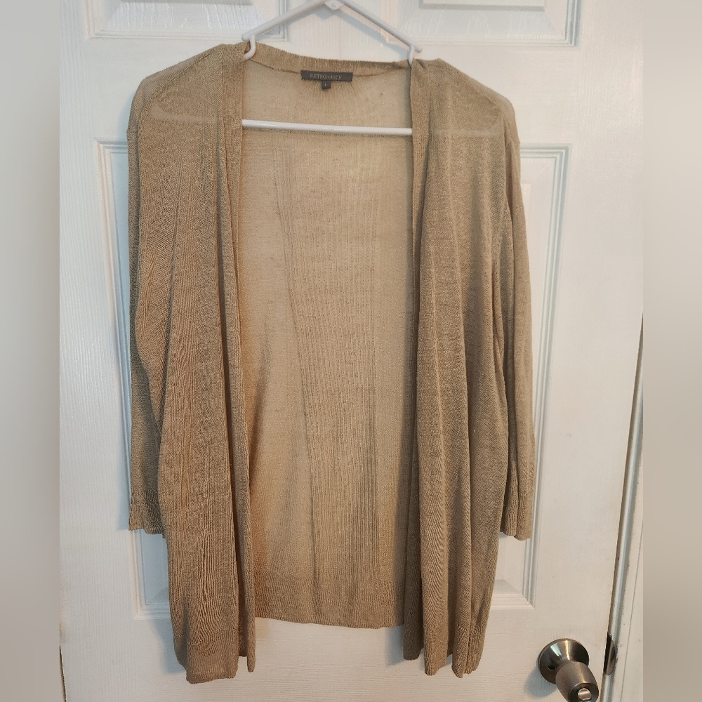 Retro-ology Women's Tan Sweater Cardigan size L